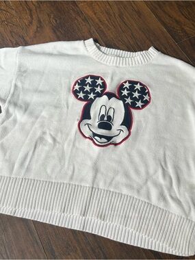 Old Navy White Sweatshirt with Mickey Mouse Star-Ear Graphic
